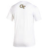 Georgia Tech Adidas Basketball Fastboard White T-Shirt - Back View