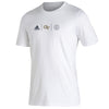 Georgia Tech Adidas Basketball Tricon White T-Shirt - Front View