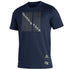 Georgia Tech Adidas Repeating Wordmark T-Shirt in Navy - Front View