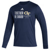 Georgia Tech Adidas Together We Swarm Long Sleeve T-Shirt in Navy - Front View