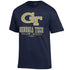 Georgia Tech "GT" Stacked Logo T-Shirt in Navy - Front View