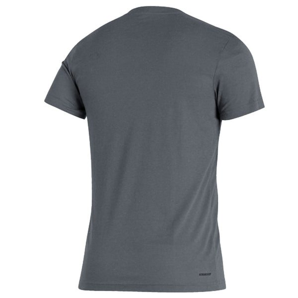 Georgia Tech Yellow Jackets Adidas Wordmark T-Shirt in Grey - Back View