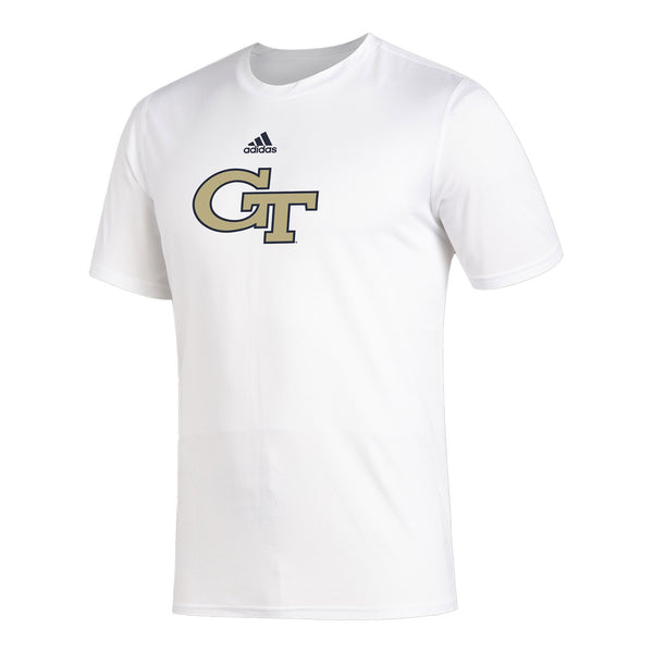 Georgia Tech Yellow Jackets Adidas Crossed Logo T-Shirt - Front View