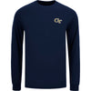 Georgia Tech Yellow Jackets GT Georgia Face-Off Long Sleeve T-Shirt in Navy - Front View