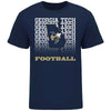 Georgia Tech Wordmark Repeat Fade Football T-Shirt