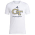 Georgia Tech Yellow Jackets Adidas New Chapter Bench White T-Shirt - Front View
