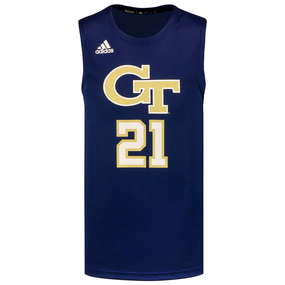 Georgia Tech Yellow Jackets Basketball Swingman Jersey in Navy - Front View