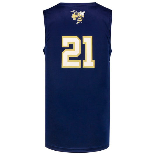 Georgia Tech Yellow Jackets Basketball Swingman Jersey in Navy - Back View