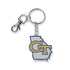 Georgia Tech Heavy State Keychain - Front View