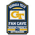 Georgia Tech Yellow Jackets Fan Cave Wood Sign