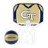 Georgia Tech Yellow Jackets Basketball Hoop & Ball Set in Navy, Gold, and White - Front View
