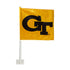 Georgia Tech Yellow Jackets Car Flag in Yellow - Back View