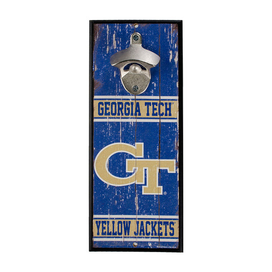 Georgia Tech Yellow Jackets Sign Bottle Opener