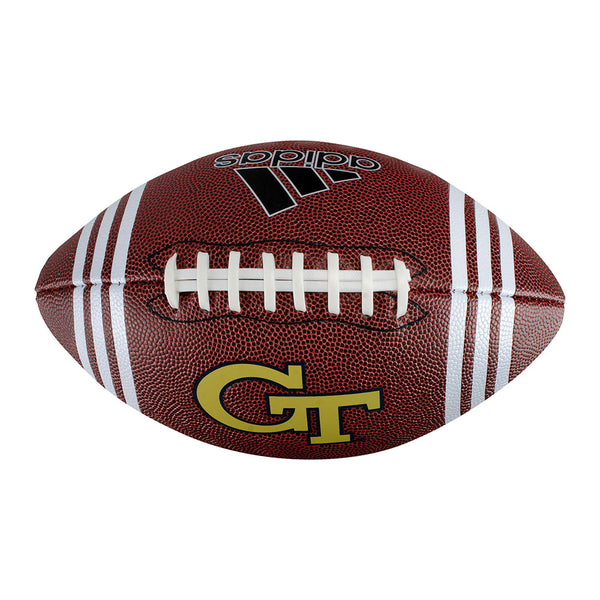 Georgia Tech Adidas Full Size Replica Football in Brown - Front View