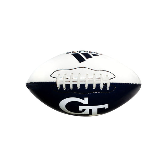 Georgia Tech Adidas Mini Football in Navy and White - Front View