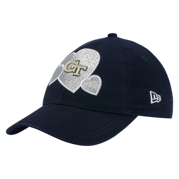 Georgia Tech Yellow Jackets Youth Heart Adjustable Hat in Black - Left View