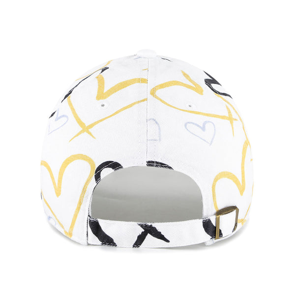 Youth Georgia Tech Yellow Jackets Adore Cleanup Adjustable Hat in White - Back View