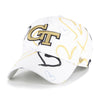 Youth Georgia Tech Yellow Jackets Adore Cleanup Adjustable Hat in White - Front View
