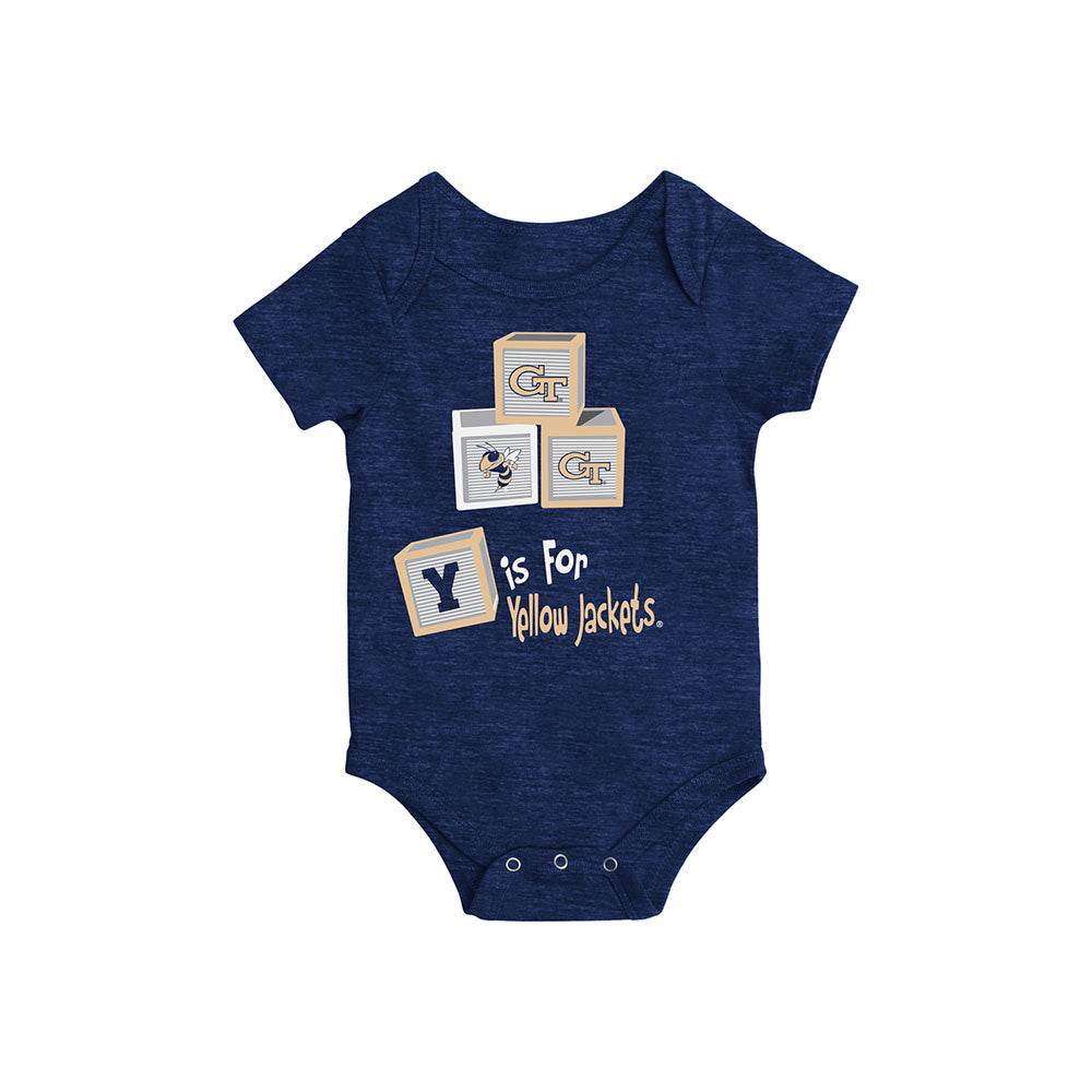 Newborn Georgia Tech Blocks Onesie  Georgia Tech Official Online Store