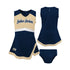 Toddler Georgia Tech Yellow Jackets Cheer Captain Set in Navy and Gold - Front and Back View