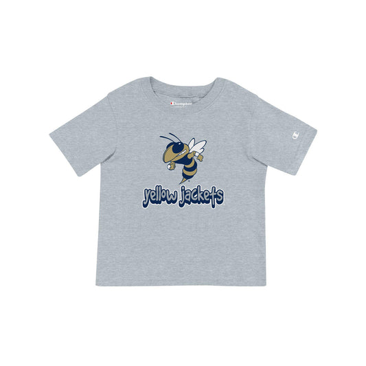 Toddler Georgia Tech Yellow Jackets Primary T-Shirt in Grey - Front View