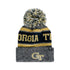 Youth Georgia Tech Yellow Jackets Rollo Knit Hat in Navy and Yellow - Front View