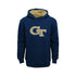 Youth Georgia Tech Yellow Jackets Prime Hooded Sweatshirt in Navy - Front View