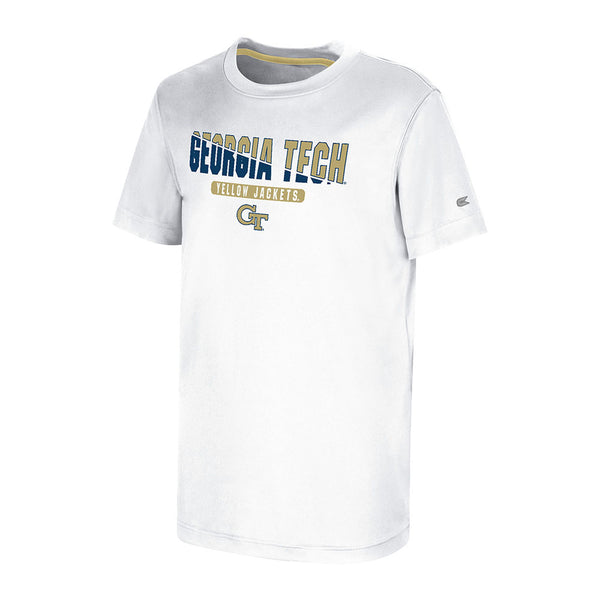 Youth Georgia Tech R.K T-Shirt in White - Front View